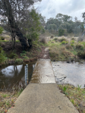 taken from the road reserve, site is upstream (left) of concrete crossing