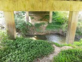 View looking eastwards under bridge