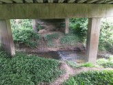 View looking eastwards under bridge